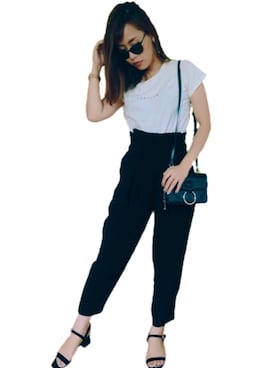 「Daniel Wellington（ダニエルウェリントン）の販売終了クラシックペティット アッシュフィールド32mm（アナログ腕時計）」を使った、sayanさん（レディース・157cm）の夏コーディネート