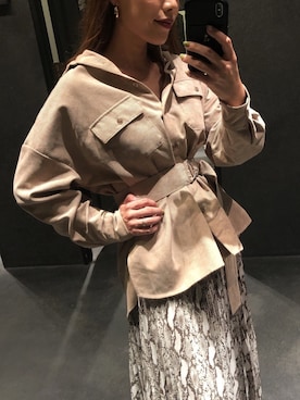 「蛇柄」｜sayanさん（レディース・157cm）の秋コーディネート