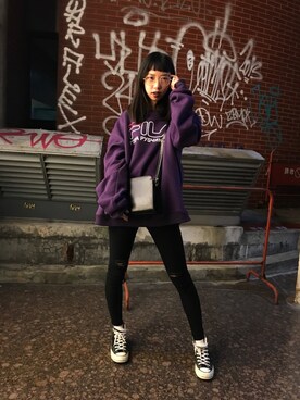 「台灣」｜「アイテム（メイクアップ）」を使った、Kelly Tsaiさん（レディース・168cm）の冬コーディネート