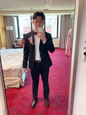 「ZARA（ザラ）のアイテム（スーツセット）」を使った、663さん（メンズ・168cm）の春コーディネート