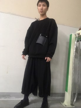 「19ss」｜「アイテム（スウェット）」を使った、syohjiさん（メンズ・163cm）の春コーディネート