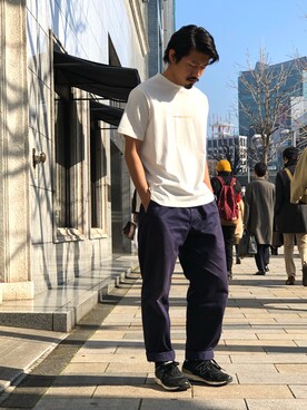 「Scye（サイ）のアイテム（チノパンツ）」を使った、masaさん（メンズ・173cm）の冬コーディネート