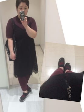 ワンピースを使った エンジ色 の人気ファッションコーディネート Wear