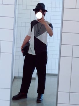 「semantic design（セマンティックデザイン）のアイテム（帽子）」を使った、R34さん（メンズ・173cm）の夏コーディネート