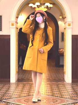 「SKfashionのアイテム（パンプス、ホワイト系）」を使った、Sakiさん（レディース・154cm）の春コーディネート