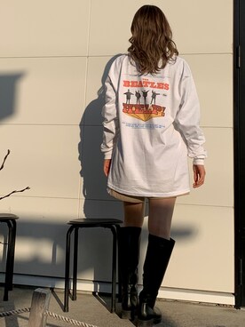 「Beatles」｜RINKAさん（レディース・156cm）の冬コーディネート