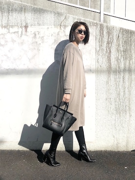 「RIM.ARK（リムアーク）のアイテム（ピアス（両耳用））」を使った、manaoiwaさん（レディース・175cm）の冬コーディネート