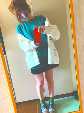 「RCWB（アールシーダブリュービー）のアイテム（ジャケット/アウター）」を使った、なかがわゆかり(相互)さん（レディース・158cm）の春コーディネート