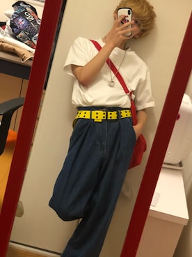 「Rodeo Crowns（ロデオクラウンズ）のアイテム（バッグ）」を使った、kill__me___babyさん（メンズ・175cm）の春コーディネート