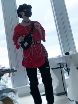 「M.Y.O.B（エム.ワイ.オー.ビー）のアイテム（バッグ）」を使った、kill__me___babyさん（メンズ・175cm）の夏コーディネート