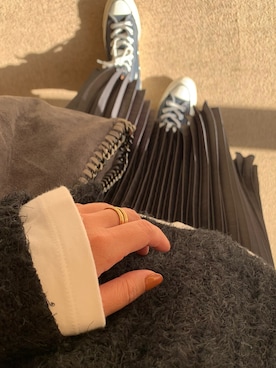 「H&M（エイチ・アンド・エム）のアイテム（スカート）」を使った、ra.0924さん（レディース・163cm）の秋コーディネート