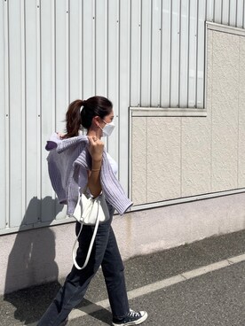 「ハイウエストストレートジーンズ」｜ra.0924さん（レディース・163cm）の春コーディネート