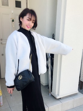 「アイテム（ブルゾン）」を使った、li.lian.Dさん（レディース・158cm・30代）の冬コーディネート