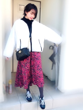 「アイテム（ブルゾン）」を使った、li.lian.Dさん（レディース・158cm・30代）の冬コーディネート