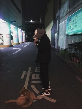 「B-SIDE（ビーサイド）のアイテム」を使った、yongshang Chen さん（メンズ・169cm）の秋コーディネート