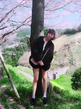 「GRL（グレイル）のアイテム（ノーカラージャケット）」を使った、丰丰さん（レディース・161cm）の春コーディネート