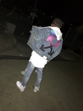 「FENDI」｜「アイテム（デニムジャケット）」を使った、Aasさん（メンズ・170cm）の秋コーディネート