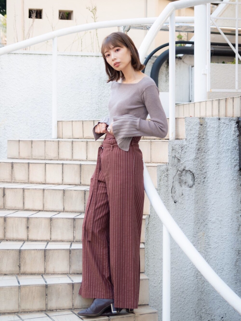 ＭＩＣＨＩＲＵさんの「Pinky 2way knit / ピンキー2wayニット（LAYMEE）」を使ったコーディネート