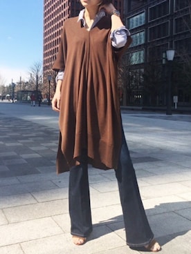 「FRAME DENIM（フレームデニム）のアイテム」を使った、AYAさん（レディース・163cm）の春コーディネート