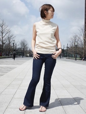 「VICINI（ヴィッチーニ）のアイテム」を使った、AYAさん（レディース・163cm）の春コーディネート