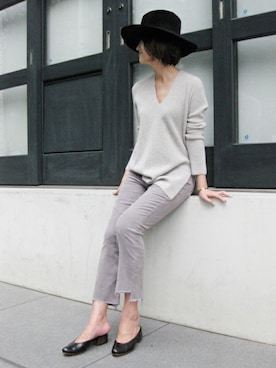 「MOTHER DENIM（マザーデニム）のアイテム」を使った、AYAさん（レディース・163cm）の秋コーディネート