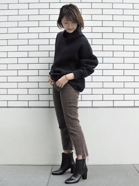 「IVXLCDM（アイヴィーエックスエルシーディエム）のアイテム」を使った、AYAさん（レディース・163cm）の秋コーディネート