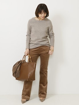 「Begg & Co（ベグアンドコー）のアイテム」を使った、AYAさん（レディース・163cm）の秋コーディネート