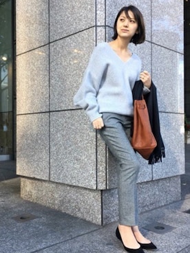 「Begg & Co（ベグアンドコー）のアイテム」を使った、AYAさん（レディース・163cm）の冬コーディネート