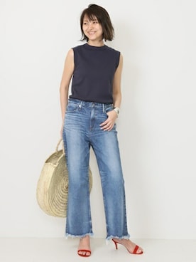 「アイテム（バングル/リストバンド）」を使った、AYAさん（レディース・163cm）の春コーディネート