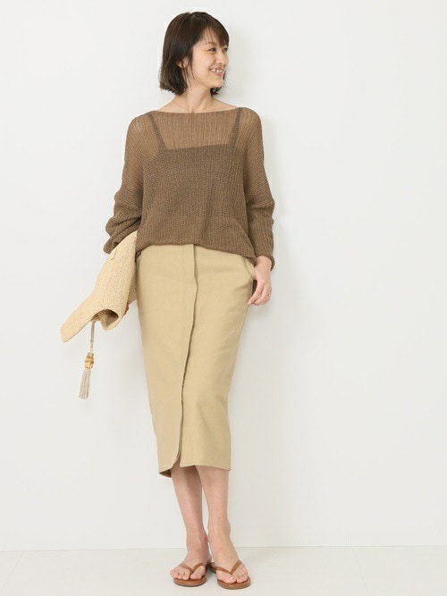 Deuxieme Classe loose knit リネン サマーニット 長袖 Deuxieme Classe（ドゥーズィエムクラス）の「loose knit