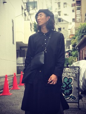 「原宿」｜「アイテム（ハンチング/ベレー帽）」を使った、しゅうさん（メンズ・178cm）の秋コーディネート