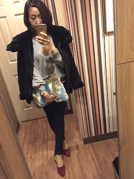 「ファークラッチ」｜みっくすさん（レディース・162cm）の冬コーディネート