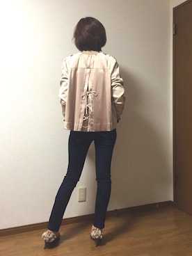 「STUDIOUS（ステュディオス）のアイテム（スタジャン）」を使った、みっくすさん（レディース・162cm）の冬コーディネート