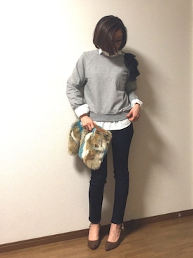 「ファークラッチ」｜みっくすさん（レディース・162cm）の冬コーディネート