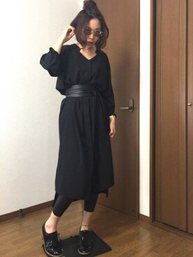 「黒が好き」｜みっくすさん（レディース・162cm）の春コーディネート