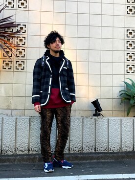 「アニマル」｜「アイテム（ジャケット/アウター）」を使った、はらださん（メンズ・172cm）の冬コーディネート