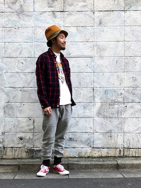 はらださん(メンズ・172cm)の冬コーディネート