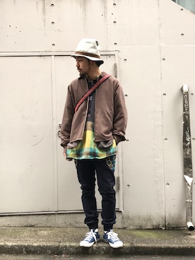 はらださんの「Piter Hat」を使ったコーディネート