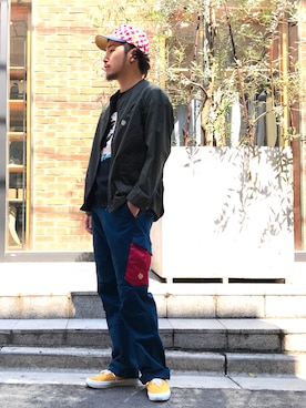 「ALDIES（アールディーズ）のアイテム（ブルゾン）」を使った、はらださん（メンズ・172cm）の春コーディネート