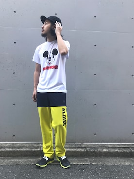 「スボーツミックス」｜「アイテム（帽子）」を使った、はらださん（メンズ・172cm）の秋コーディネート