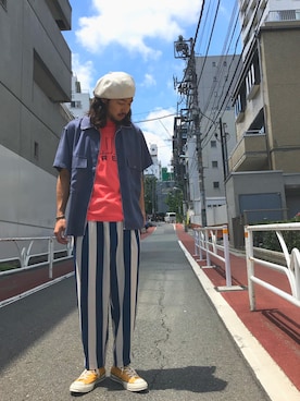 はらださん（メンズ・172cm）の春コーディネート