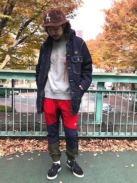 はらださん（メンズ・172cm）の冬コーディネート