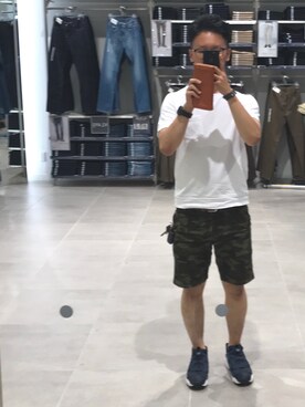 「SHIPS JET BLUE（シップスジェットブルー）のアイテム（Tシャツ/カットソー）」を使った、tkさん（メンズ・167cm）の夏コーディネート