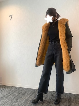 「ユニクロニット」｜#373さん（レディース・162cm）の冬コーディネート