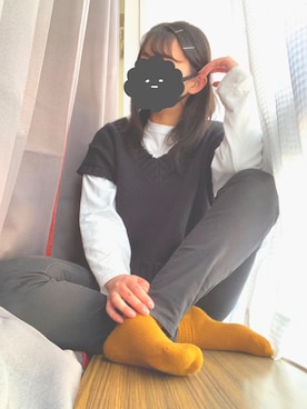 「アイテム（レッグウェア）」を使った、Suiさん（レディース・162cm）の春コーディネート