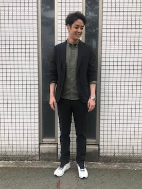 「On（オン）の【WORK TRIP OUTFITS】[ オン ] ★WTO ON CloudX（スニーカー、ホワイト系）」を使った、makino10603さんの春コーディネート