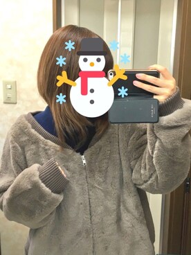 「オシャレウォーカー」｜「アイテム（ブルゾン）」を使った、ikeco.さん（レディース・151cm）の冬コーディネート