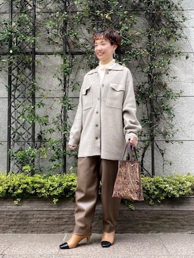「ユナイテッドアローズ」｜「アイテム（ブーツ）」を使った、伊藤　オデット エ オディール スタッフさん（レディース・152cm）の秋コーディネート