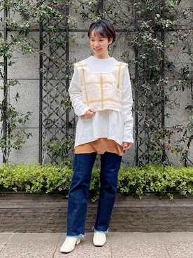 「ユナイテッドアローズ」｜「アイテム（ブーツ）」を使った、伊藤　オデット エ オディール スタッフさん（レディース・152cm）の冬コーディネート