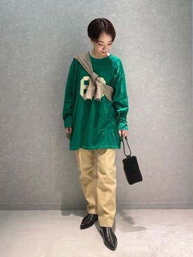 「ユナイテッドアローズ」｜「アイテム（ブーツ）」を使った、伊藤　オデット エ オディール スタッフさん（レディース・152cm）の秋コーディネート